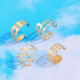 BOHO FESTIVAL BEACH TOE RINGS SET 4 ADJUSTABLE GOLD OR SILVER TONE UK SELLER G2S