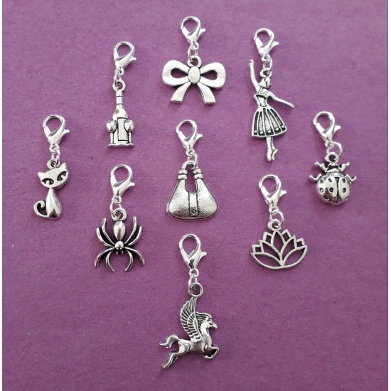 Clip On Dangle Charms for Memory Locket / Bracelet / Keyring *Buy 2 Get 1 Free*