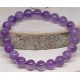 AMETHYST LIGHT Gemstone Bracelet Handmade Natural 18cmStretch 8mm 10mm 12mm Bead