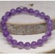 AMETHYST LIGHT Gemstone Bracelet Handmade Natural 18cmStretch 8mm 10mm 12mm Bead
