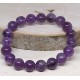 AMETHYST LIGHT Gemstone Bracelet Handmade Natural 18cmStretch 8mm 10mm 12mm Bead