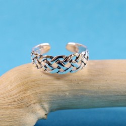 Sterling  Silver  925  Adjustable  Celtic  Twist  Toe  Ring !!        New !!