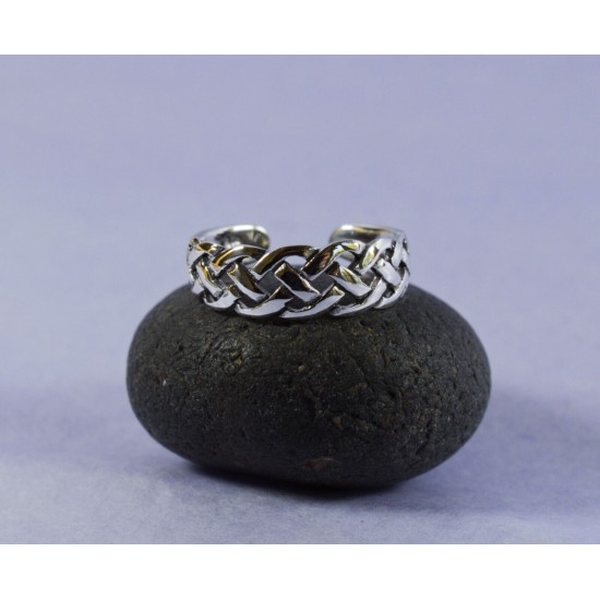 Sterling  Silver  925  Adjustable  Celtic  Twist  Toe  Ring !!        New !!