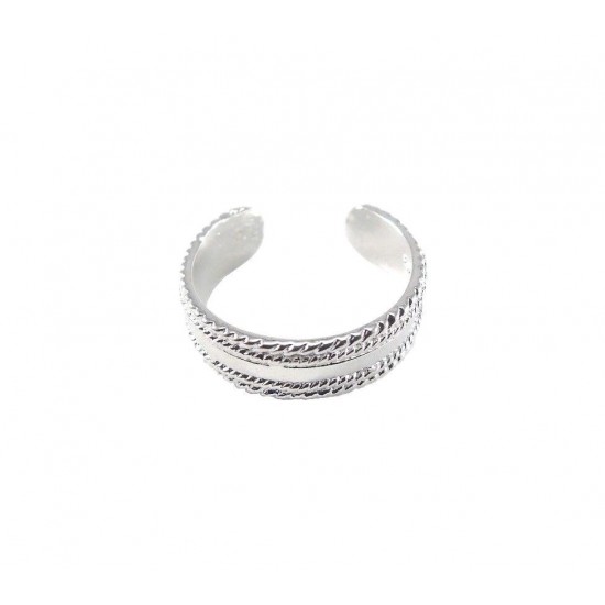 Toe Ring Silver Adjustable Open Midi Finger Knuckle Thumb Stacking Ring Band 