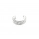 Toe Ring Silver Adjustable Open Midi Finger Knuckle Thumb Stacking Ring Band 