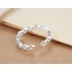 Silver Cute Star Adjustable Open Toe Midi Finger Knuckle Thumb Stacking Ring 