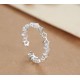 Silver Cute Star Adjustable Open Toe Midi Finger Knuckle Thumb Stacking Ring 