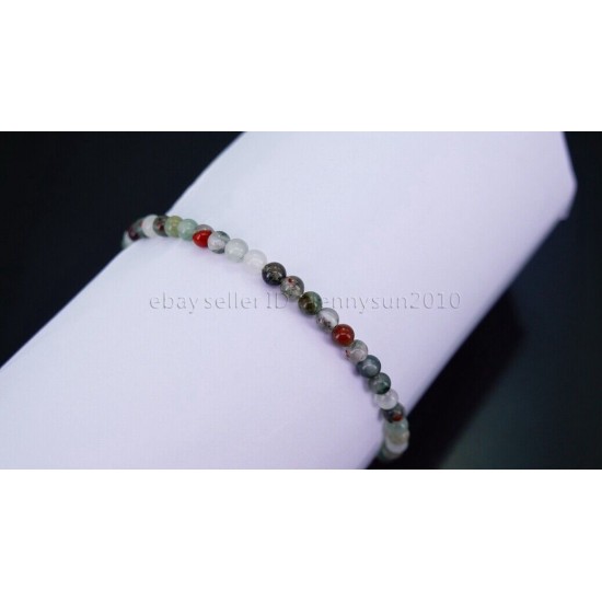 Handmade 4mm Mixed Natural Gemstone Round Beads Stretchy Bracelet Reiki Chakra 