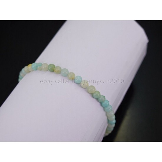 Handmade 4mm Mixed Natural Gemstone Round Beads Stretchy Bracelet Reiki Chakra 