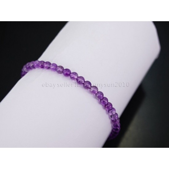 Handmade 4mm Mixed Natural Gemstone Round Beads Stretchy Bracelet Reiki Chakra 