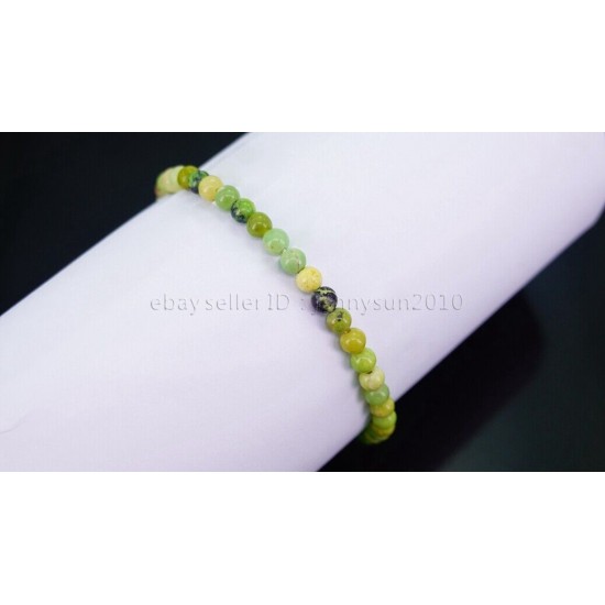 Handmade 4mm Mixed Natural Gemstone Round Beads Stretchy Bracelet Reiki Chakra 