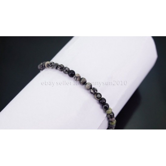 Handmade 4mm Mixed Natural Gemstone Round Beads Stretchy Bracelet Reiki Chakra 