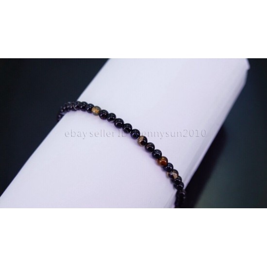 Handmade 4mm Mixed Natural Gemstone Round Beads Stretchy Bracelet Reiki Chakra 