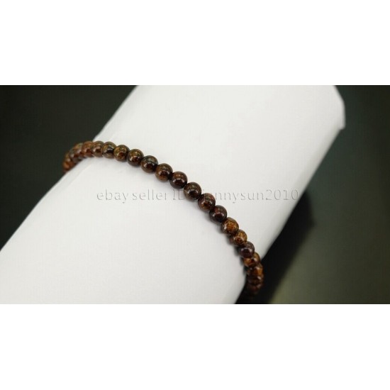Handmade 4mm Mixed Natural Gemstone Round Beads Stretchy Bracelet Reiki Chakra 