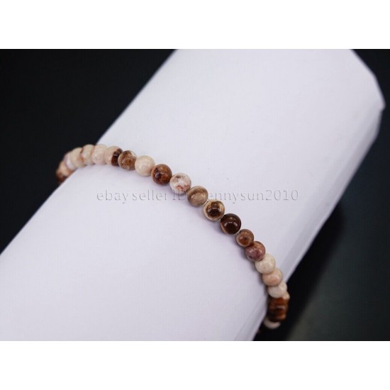 Handmade 4mm Mixed Natural Gemstone Round Beads Stretchy Bracelet Reiki Chakra 
