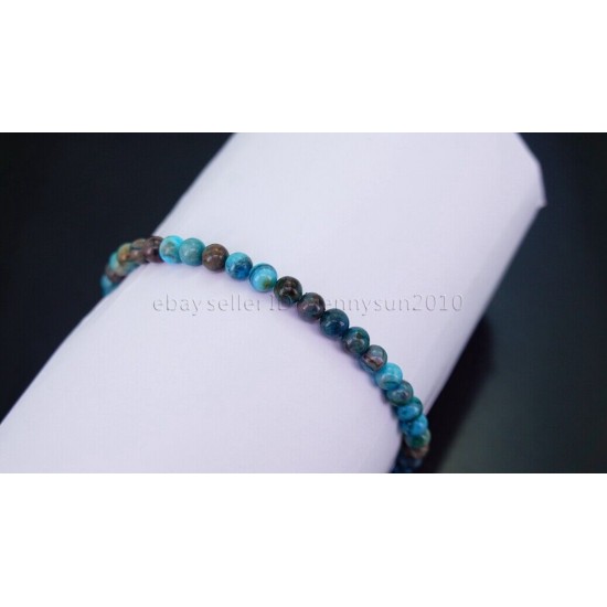 Handmade 4mm Mixed Natural Gemstone Round Beads Stretchy Bracelet Reiki Chakra 