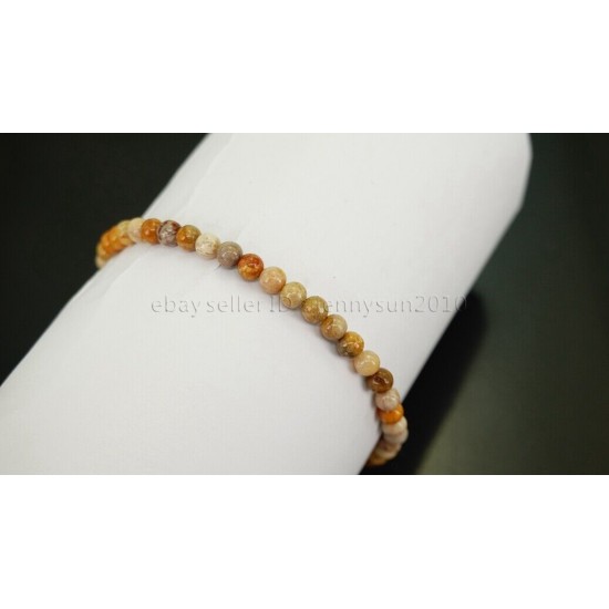 Handmade 4mm Mixed Natural Gemstone Round Beads Stretchy Bracelet Reiki Chakra 