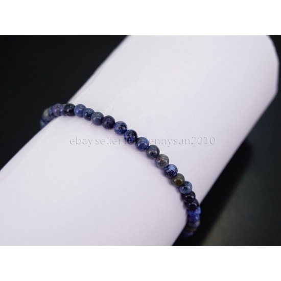 Handmade 4mm Mixed Natural Gemstone Round Beads Stretchy Bracelet Reiki Chakra 