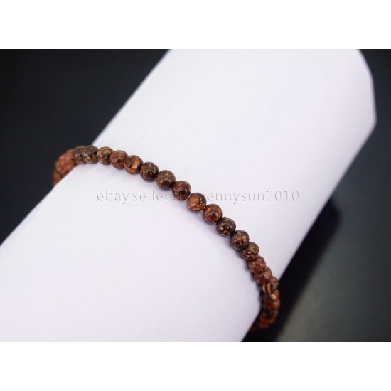 Handmade 4mm Mixed Natural Gemstone Round Beads Stretchy Bracelet Reiki Chakra 