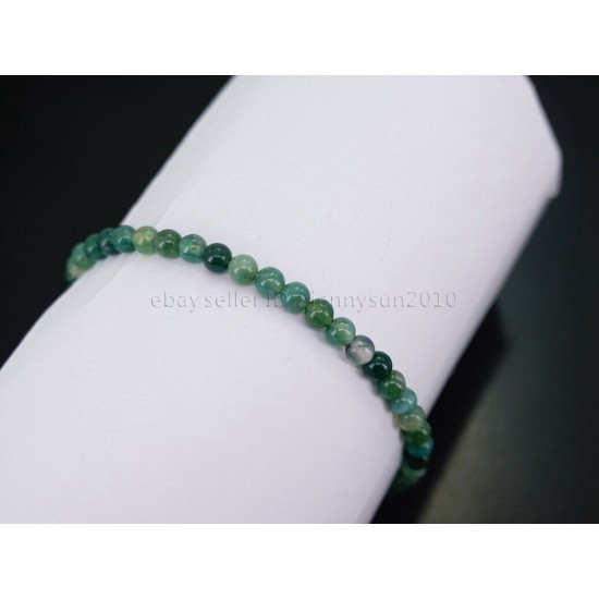 Handmade 4mm Mixed Natural Gemstone Round Beads Stretchy Bracelet Reiki Chakra 