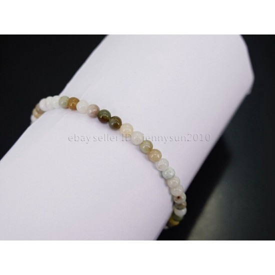 Handmade 4mm Mixed Natural Gemstone Round Beads Stretchy Bracelet Reiki Chakra 