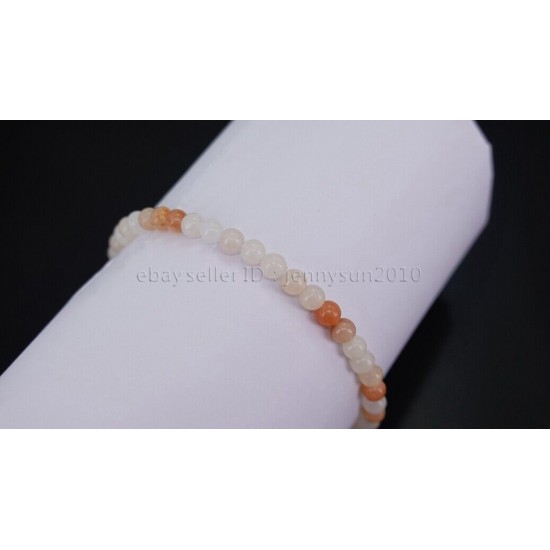 Handmade 4mm Mixed Natural Gemstone Round Beads Stretchy Bracelet Reiki Chakra 