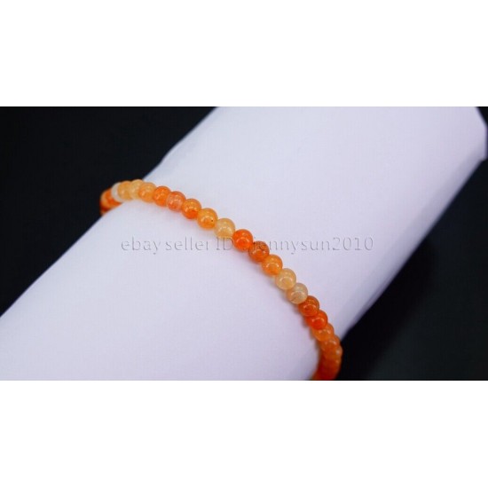 Handmade 4mm Mixed Natural Gemstone Round Beads Stretchy Bracelet Reiki Chakra 