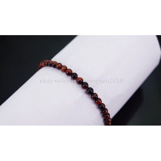 Handmade 4mm Mixed Natural Gemstone Round Beads Stretchy Bracelet Reiki Chakra 