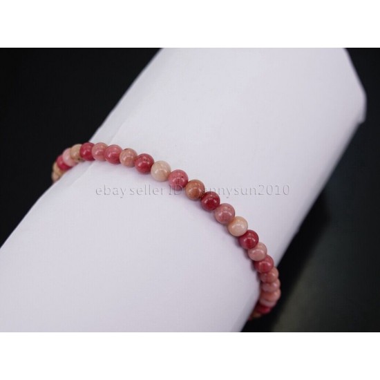Handmade 4mm Mixed Natural Gemstone Round Beads Stretchy Bracelet Reiki Chakra 