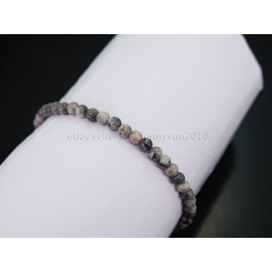 Handmade 4mm Mixed Natural Gemstone Round Beads Stretchy Bracelet Reiki Chakra 