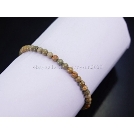 Handmade 4mm Mixed Natural Gemstone Round Beads Stretchy Bracelet Reiki Chakra 