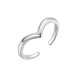 Toe Ring Wave Thin Adjustable Midi Finger Knuckle Thumb Stacking Ring Band 