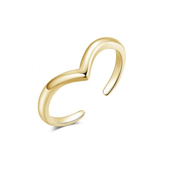 Toe Ring Wave Thin Adjustable Midi Finger Knuckle Thumb Stacking Ring Band 