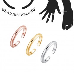 Toe Ring Simple Band Adjustable Midi Finger Knuckle Thumb Stacking Ring 