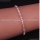Natural Faceted Round Gemstone 2mm 3mm 4mm Handmade Beads Stretchy Bracelet 925