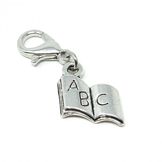 Tibetan Silver Clip on Charms For Bracelets - Zips - Phones - Stitch Markers