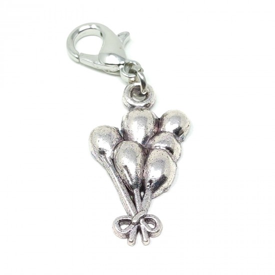 Tibetan Silver Clip on Charms For Bracelets - Zips - Phones - Stitch Markers