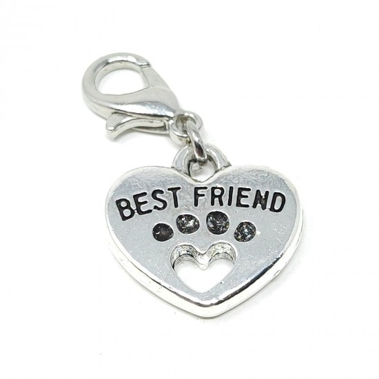 Tibetan Silver Clip on Charms For Bracelets - Zips - Phones - Stitch Markers