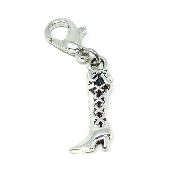 Tibetan Silver Clip on Charms For Bracelets - Zips - Phones - Stitch Markers