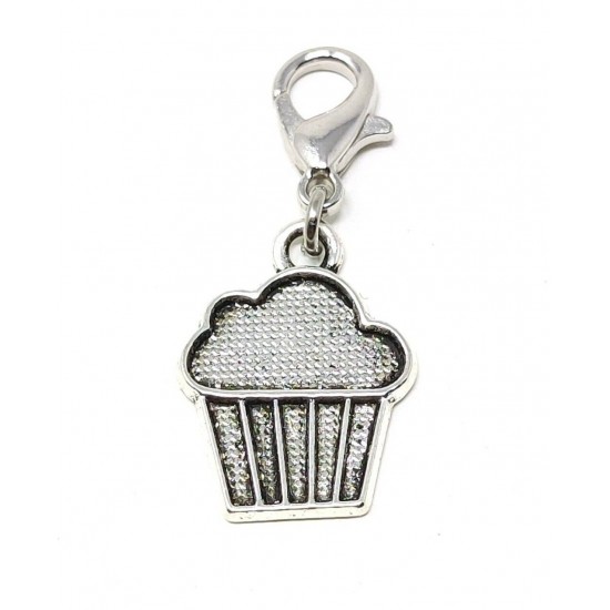 Tibetan Silver Clip on Charms For Bracelets - Zips - Phones - Stitch Markers