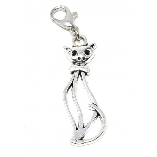 Tibetan Silver Clip on Charms For Bracelets - Zips - Phones - Stitch Markers