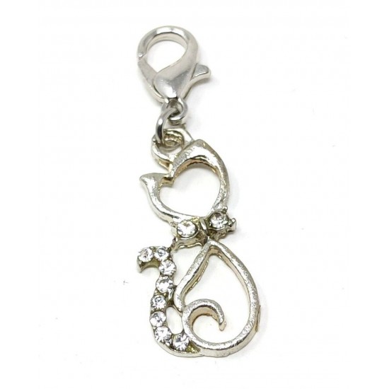 Tibetan Silver Clip on Charms For Bracelets - Zips - Phones - Stitch Markers