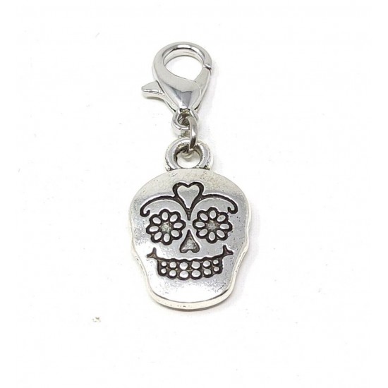 Tibetan Silver Clip on Charms For Bracelets - Zips - Phones - Stitch Markers