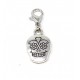 Tibetan Silver Clip on Charms For Bracelets - Zips - Phones - Stitch Markers