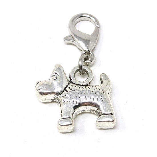 Tibetan Silver Clip on Charms For Bracelets - Zips - Phones - Stitch Markers