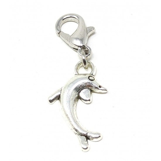 Tibetan Silver Clip on Charms For Bracelets - Zips - Phones - Stitch Markers