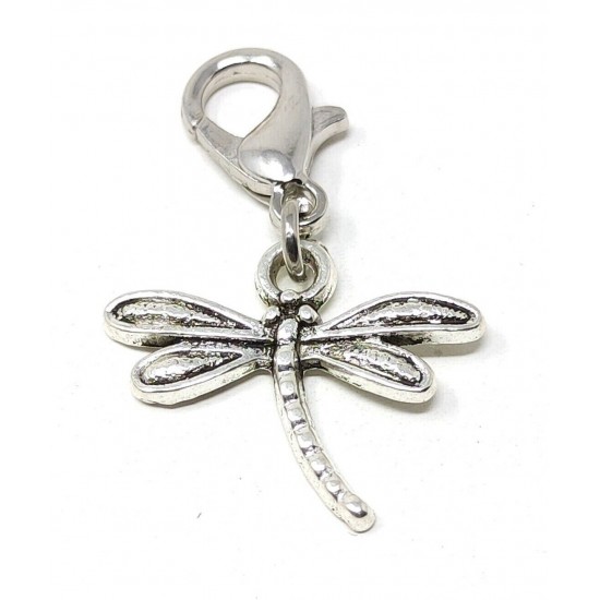 Tibetan Silver Clip on Charms For Bracelets - Zips - Phones - Stitch Markers