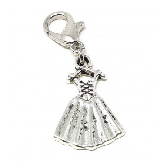 Tibetan Silver Clip on Charms For Bracelets - Zips - Phones - Stitch Markers