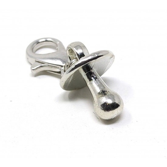 Tibetan Silver Clip on Charms For Bracelets - Zips - Phones - Stitch Markers
