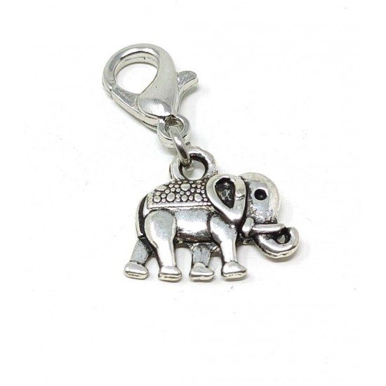 Tibetan Silver Clip on Charms For Bracelets - Zips - Phones - Stitch Markers